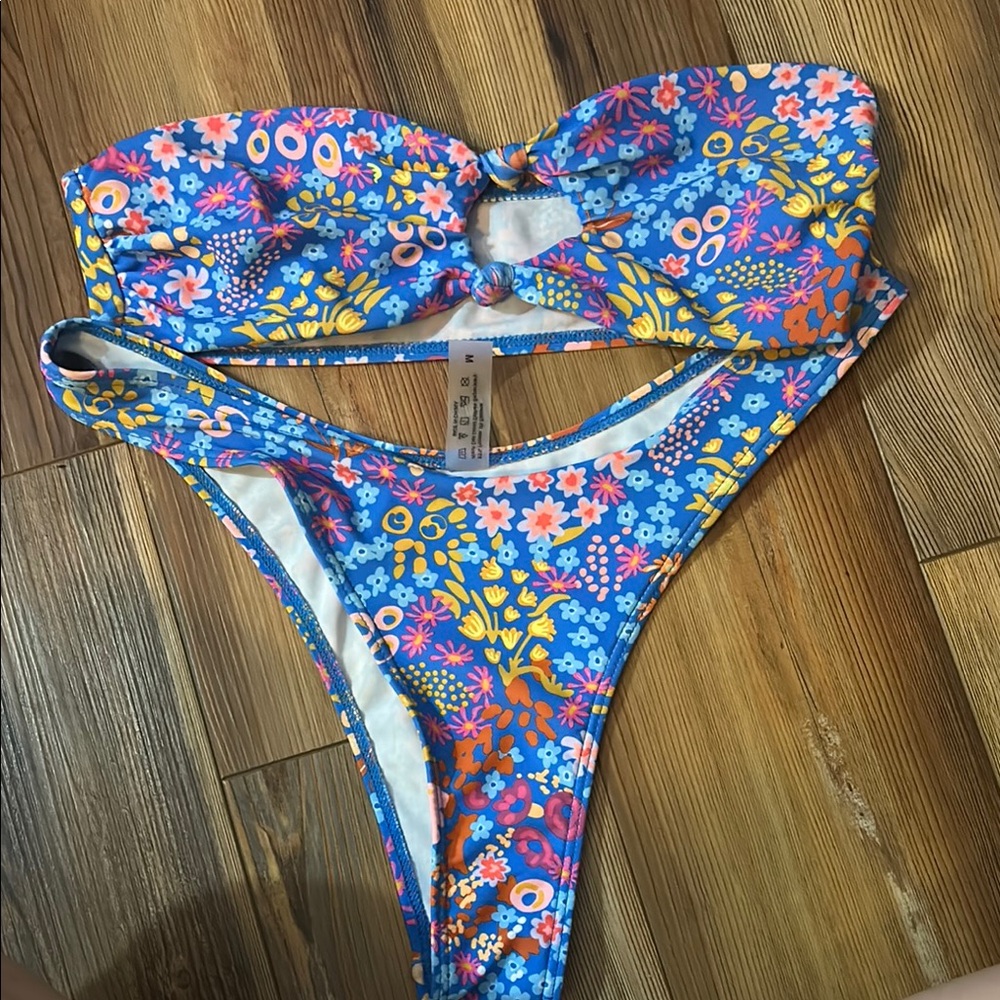 SHEIN Blue Floral Bikini Set